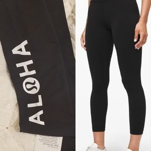 NWT lululemon Align ALOHA pant black Hawaii rare